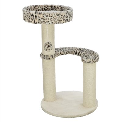 Trixie krabpaal leo panterprint rond creme