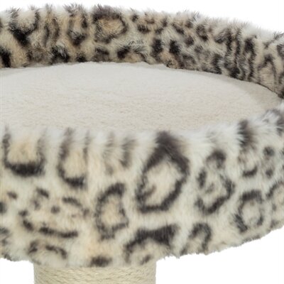 Trixie krabpaal leo panterprint rond creme