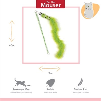 Happy pet tabby patch kattenhengel rups groen