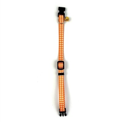 Happy pet tabby patch halsband kat ruit oranje