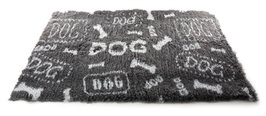 Vetbed dog print grijs
