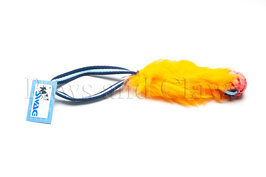 SWAG Plain Sheepskin + Swirl ball S - Sheepskin: Oranje / Handvat: Assorti