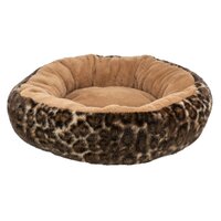 Trixie hondenmand leo soft rond pluche bruin / panterprint